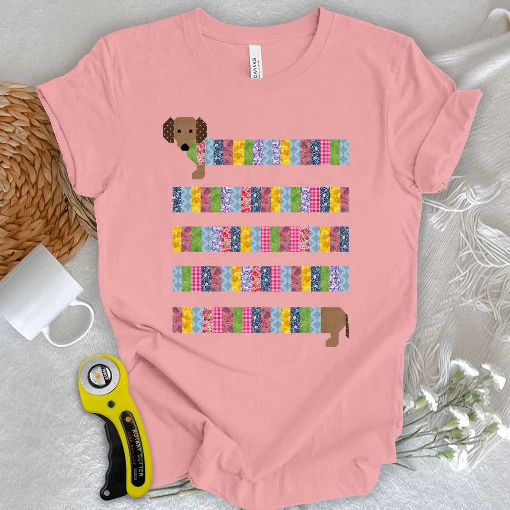 Patchwork Dachshund T-shirt