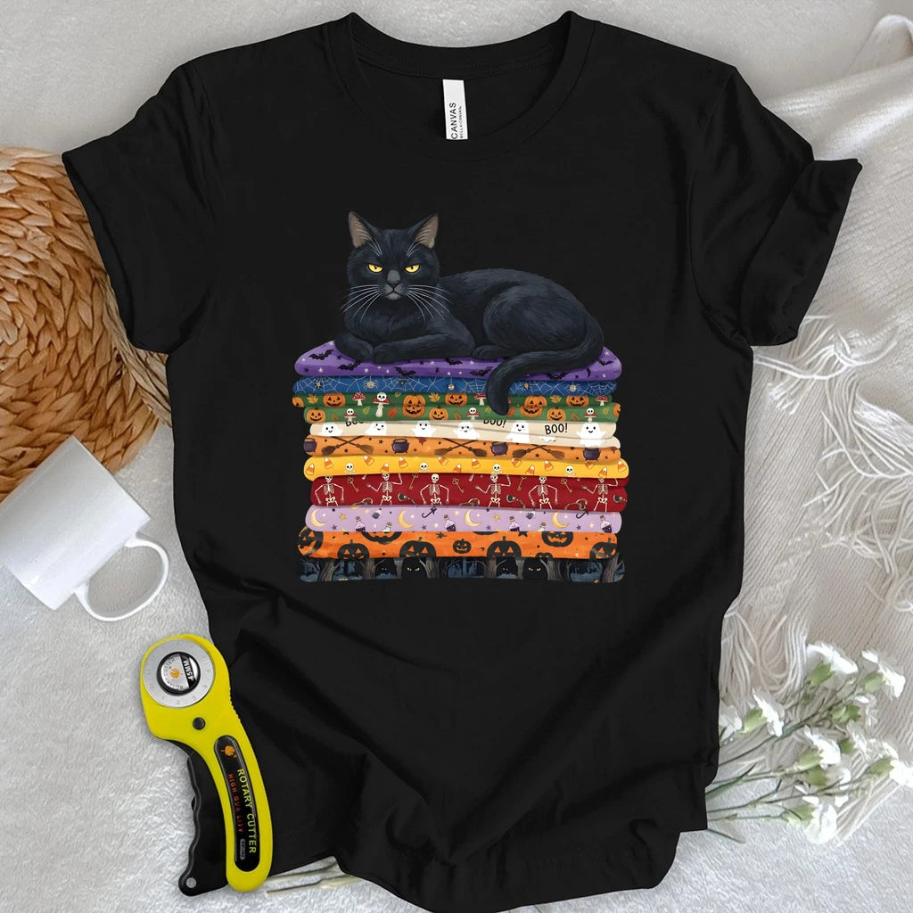 Black Cat Fabric Stash T-shirt