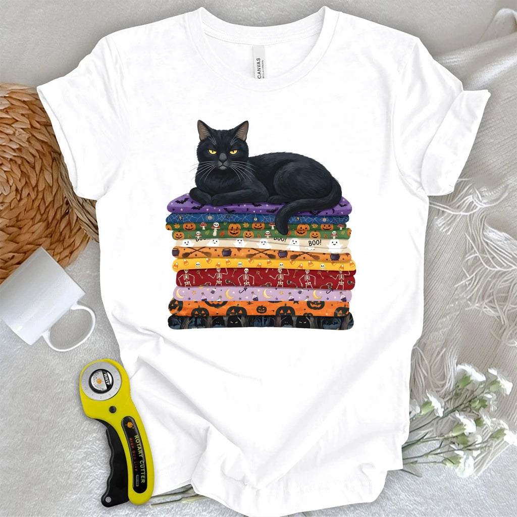 Black Cat Fabric Stash T-shirt