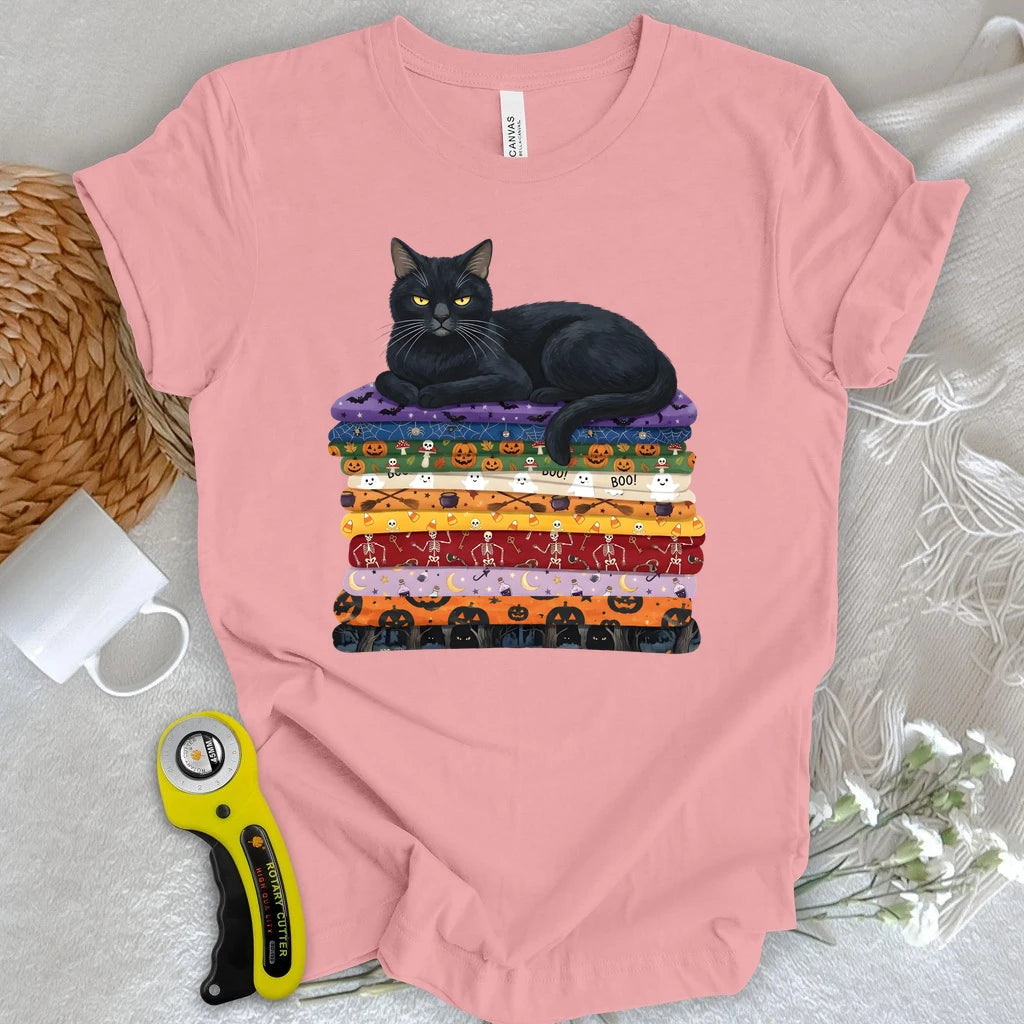 Black Cat Fabric Stash T-shirt