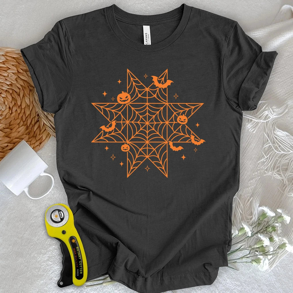Halloween Spiderweb Block T-shirt