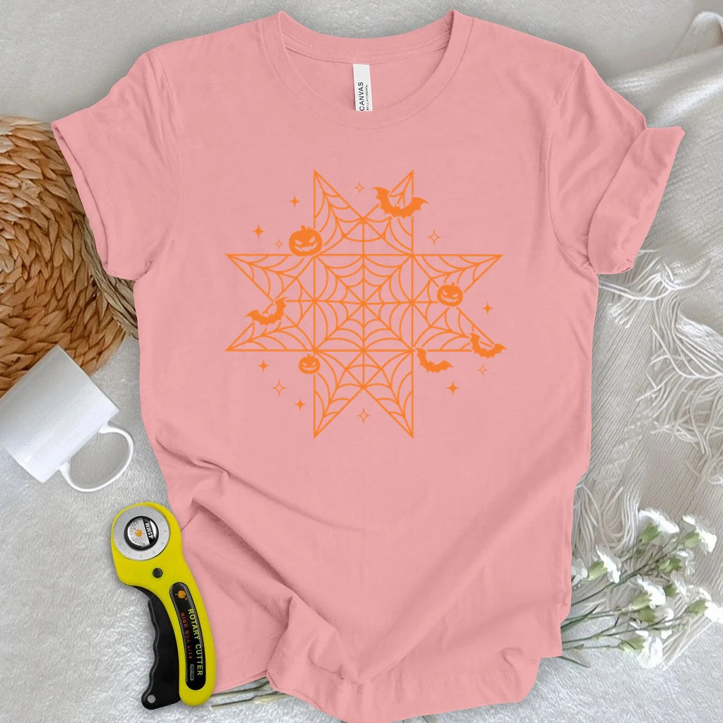 Halloween Spiderweb Block T-shirt