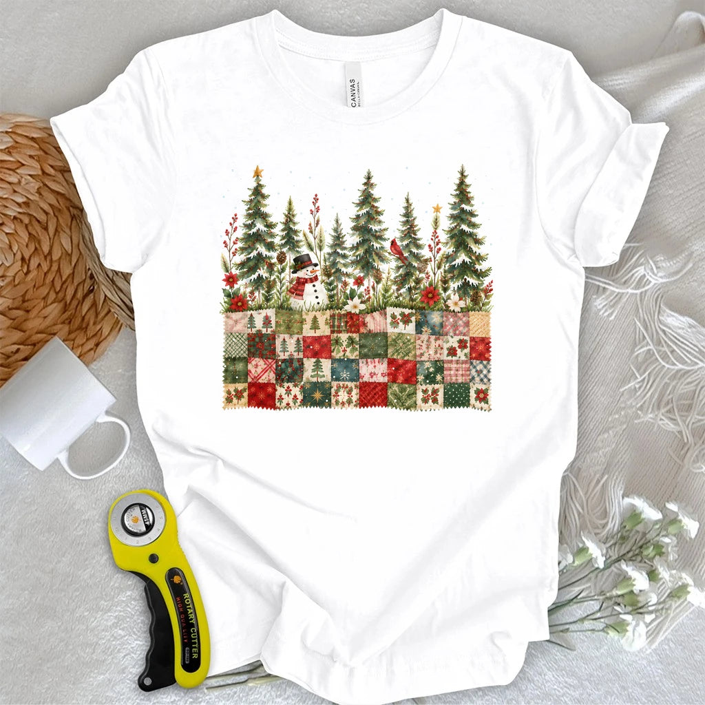 Christmas Patchwork Garden T-shirt