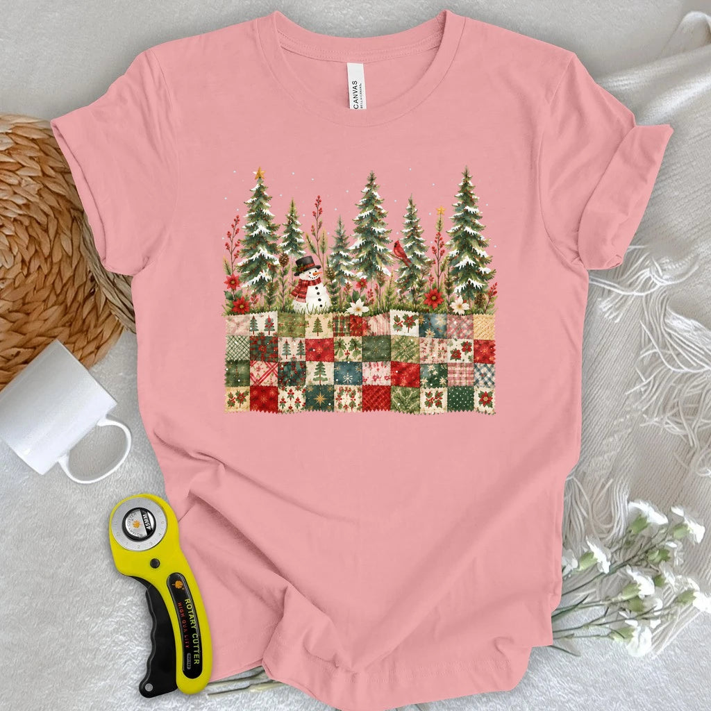 Christmas Patchwork Garden T-shirt