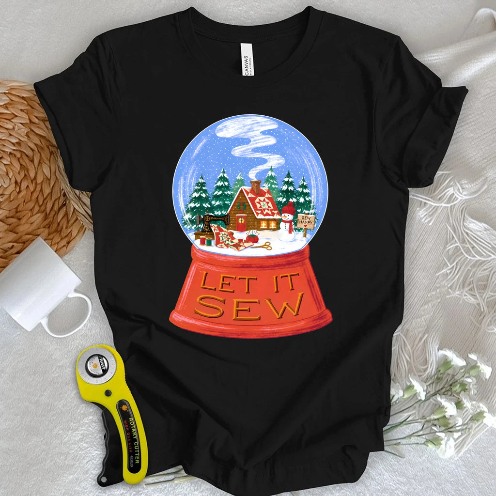Let It Sew Snow Globe T-shirt