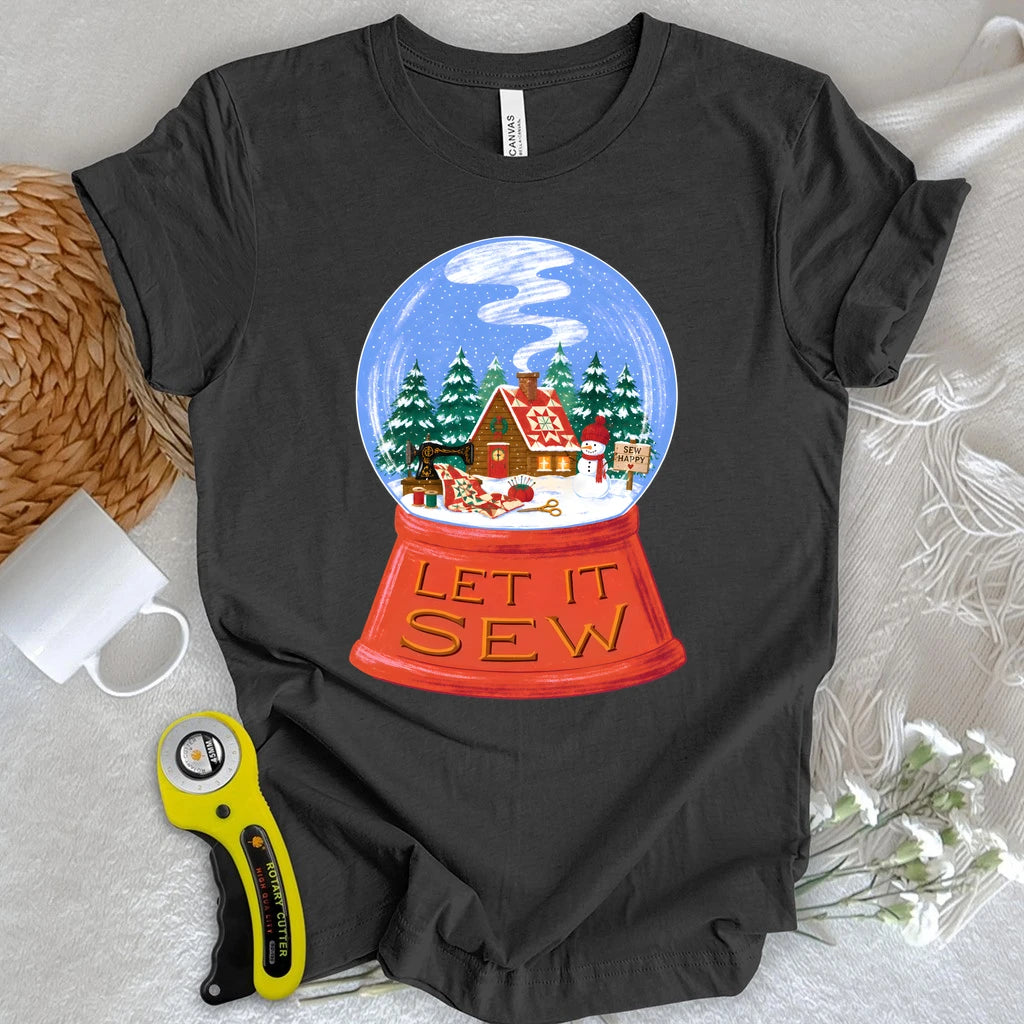 Let It Sew Snow Globe T-shirt