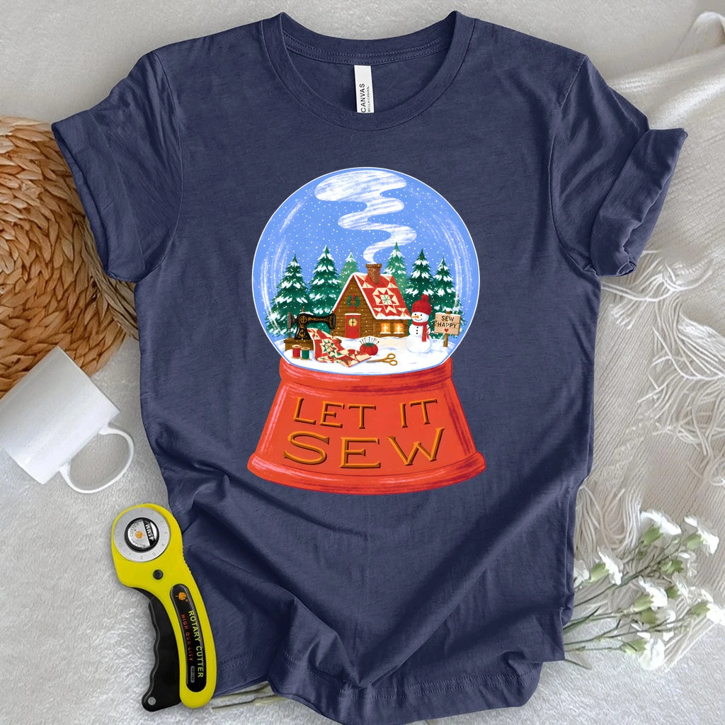 Let It Sew Snow Globe T-shirt