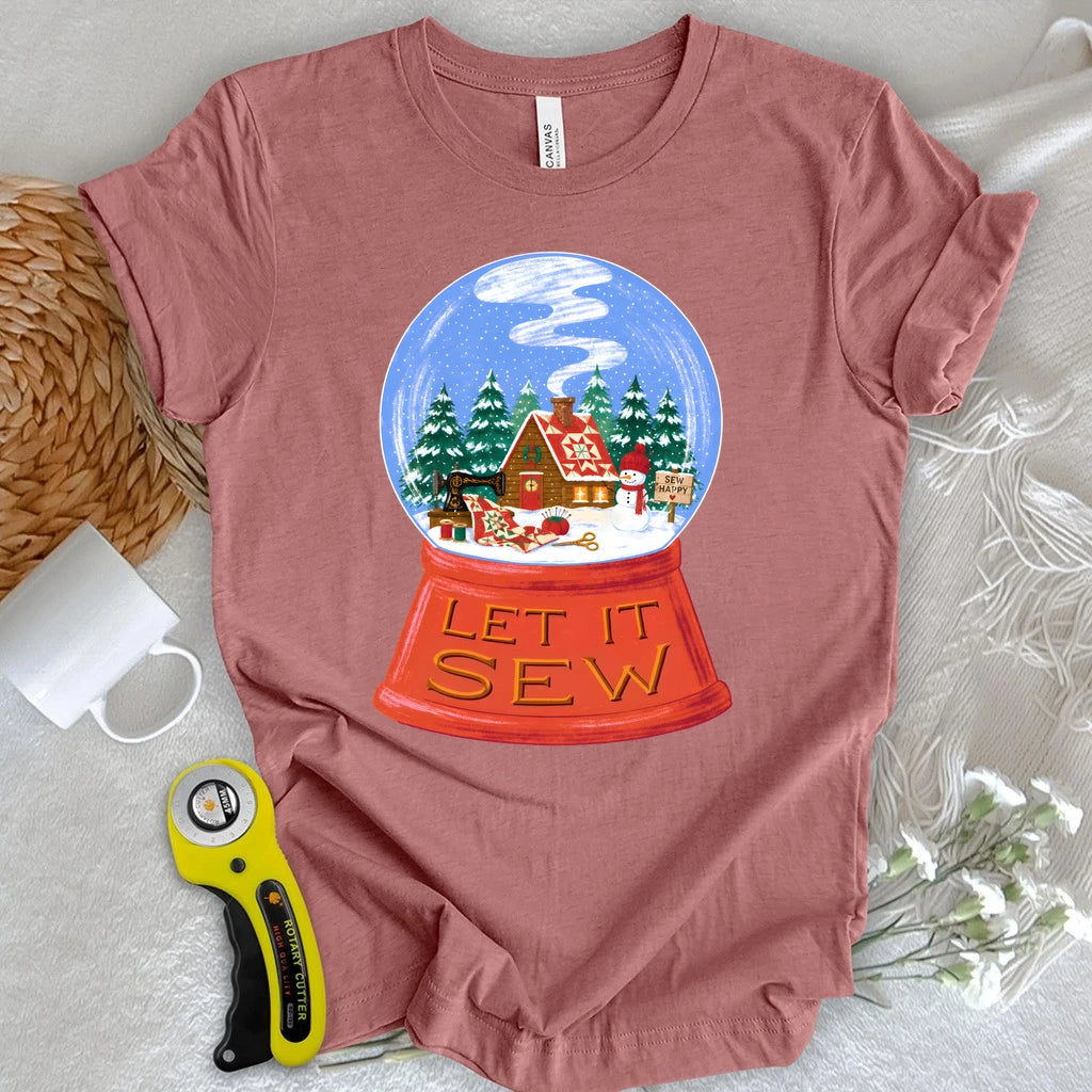 Let It Sew Snow Globe T-shirt