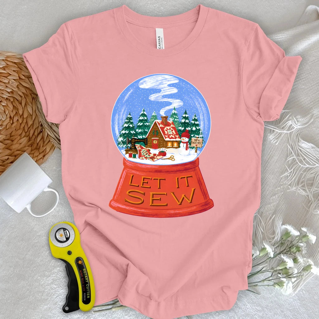 Let It Sew Snow Globe T-shirt