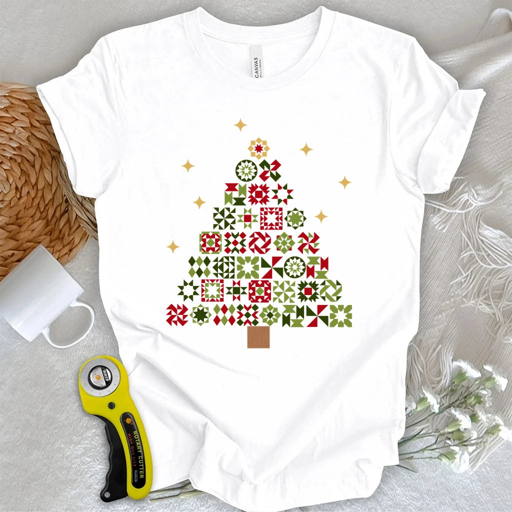 Christmas Tree Quilt Blocks T-shirt