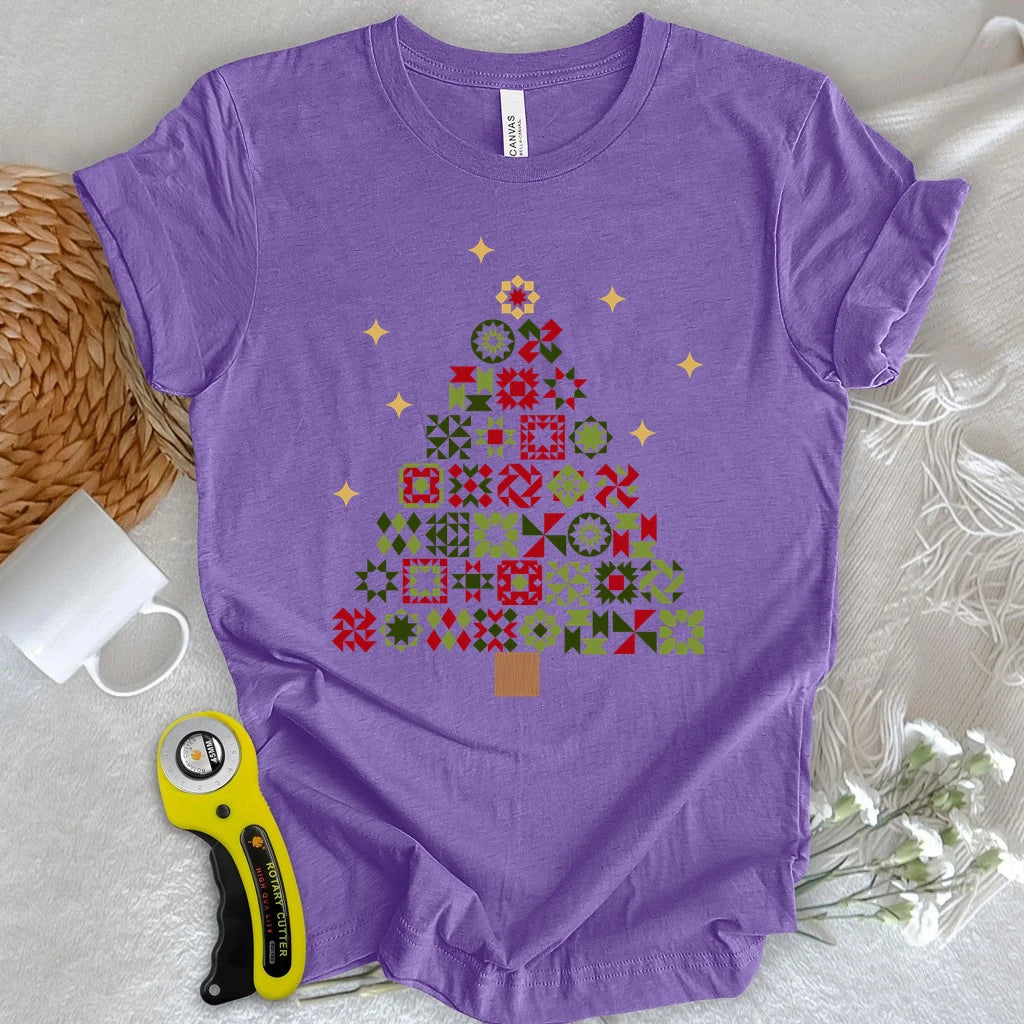 Christmas Tree Quilt Blocks T-shirt