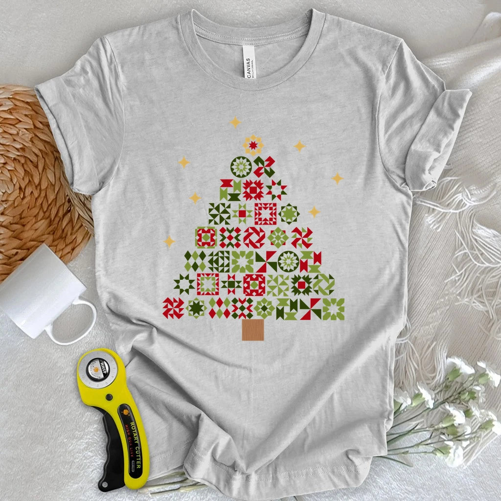 Christmas Tree Quilt Blocks T-shirt
