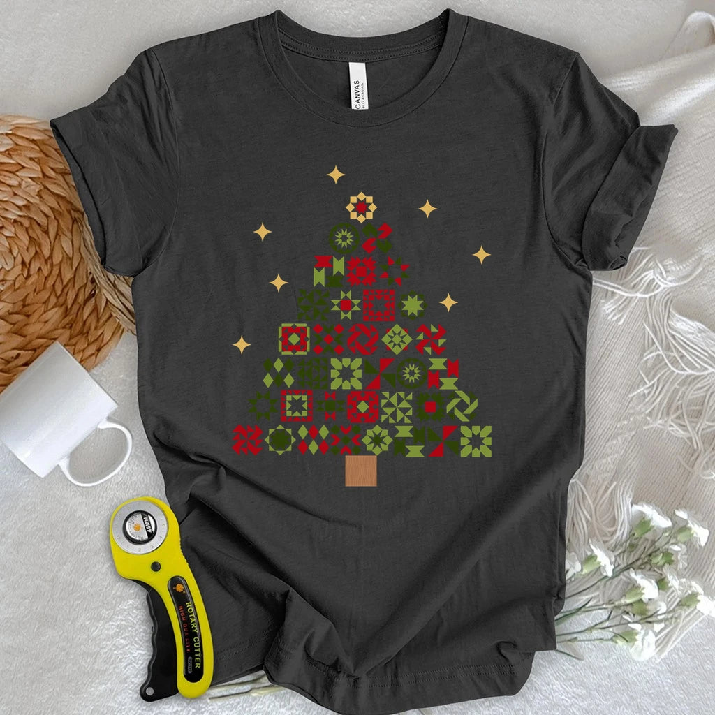 Christmas Tree Quilt Blocks T-shirt