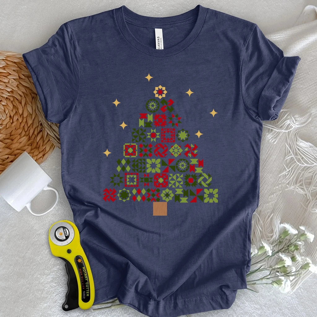 Christmas Tree Quilt Blocks T-shirt