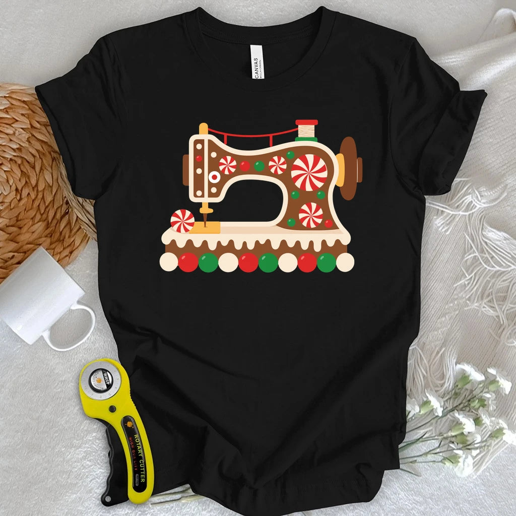 Gingerbread Sewing Machine T-shirt