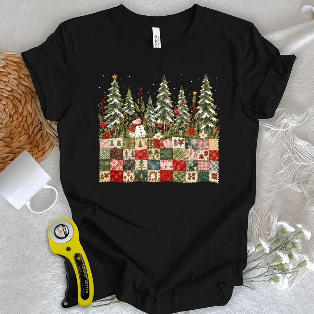 Christmas Patchwork Garden T-shirt