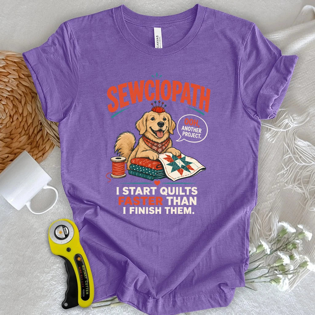 Sewciopath Funny Dog T-shirt