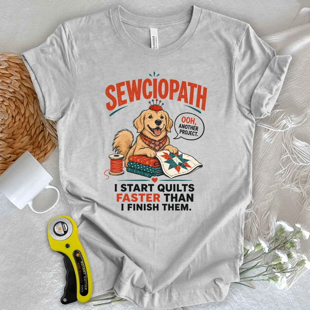 Sewciopath Funny Dog T-shirt