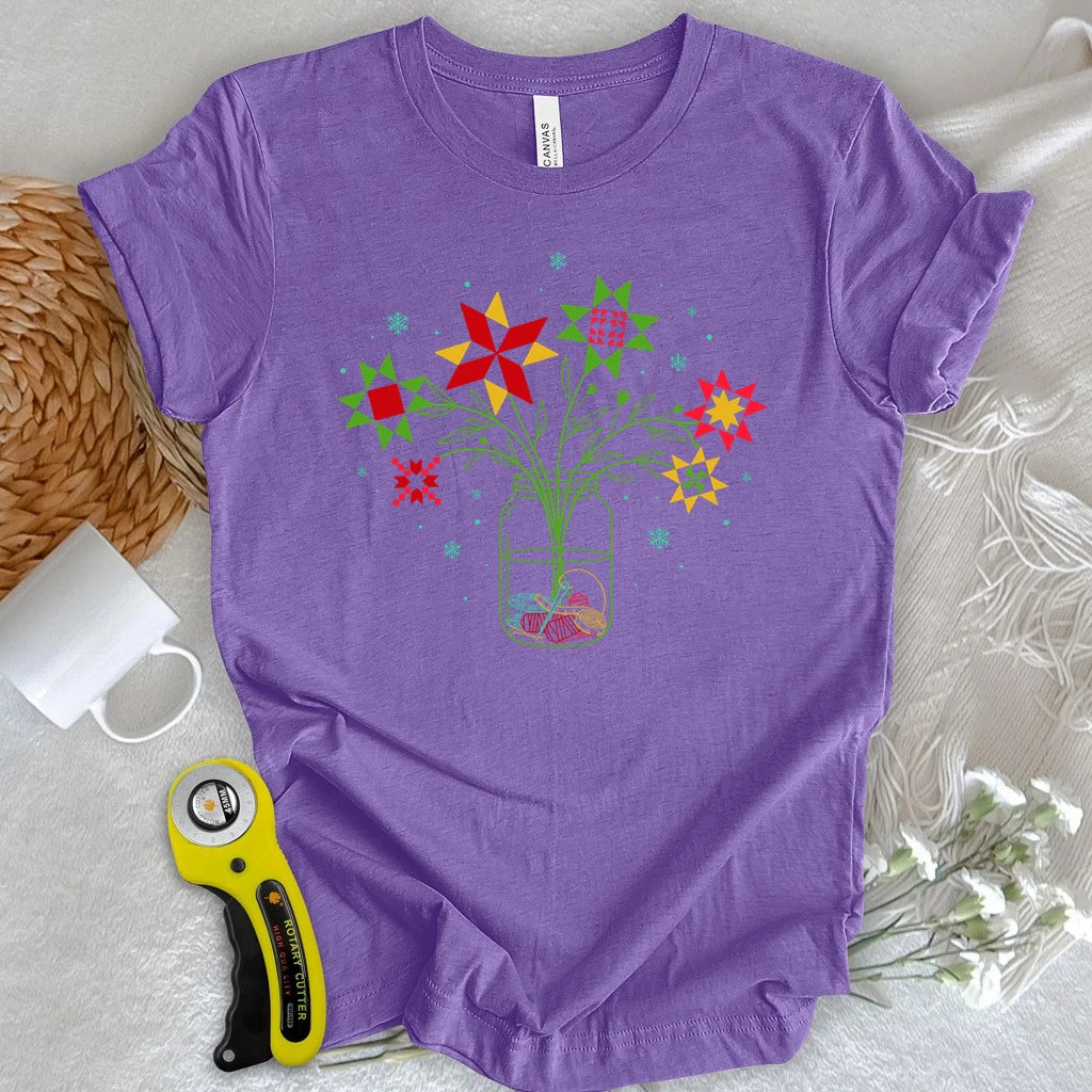 Christmas Patchwork Posy Jar T-shirt
