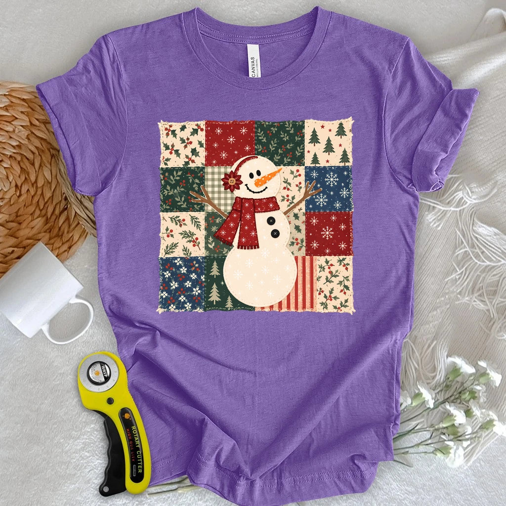 Snowman Quilted T-shirt