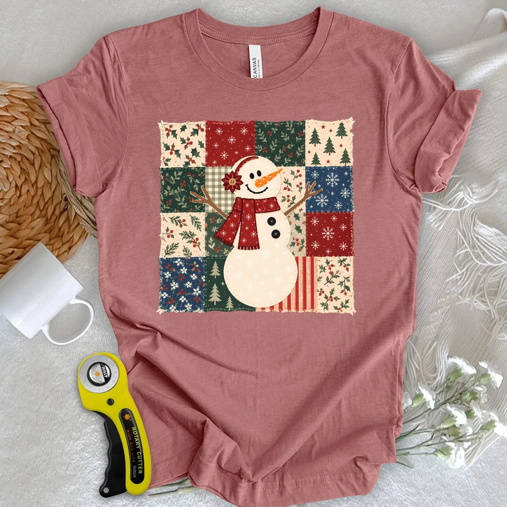 Snowman Quilted T-shirt