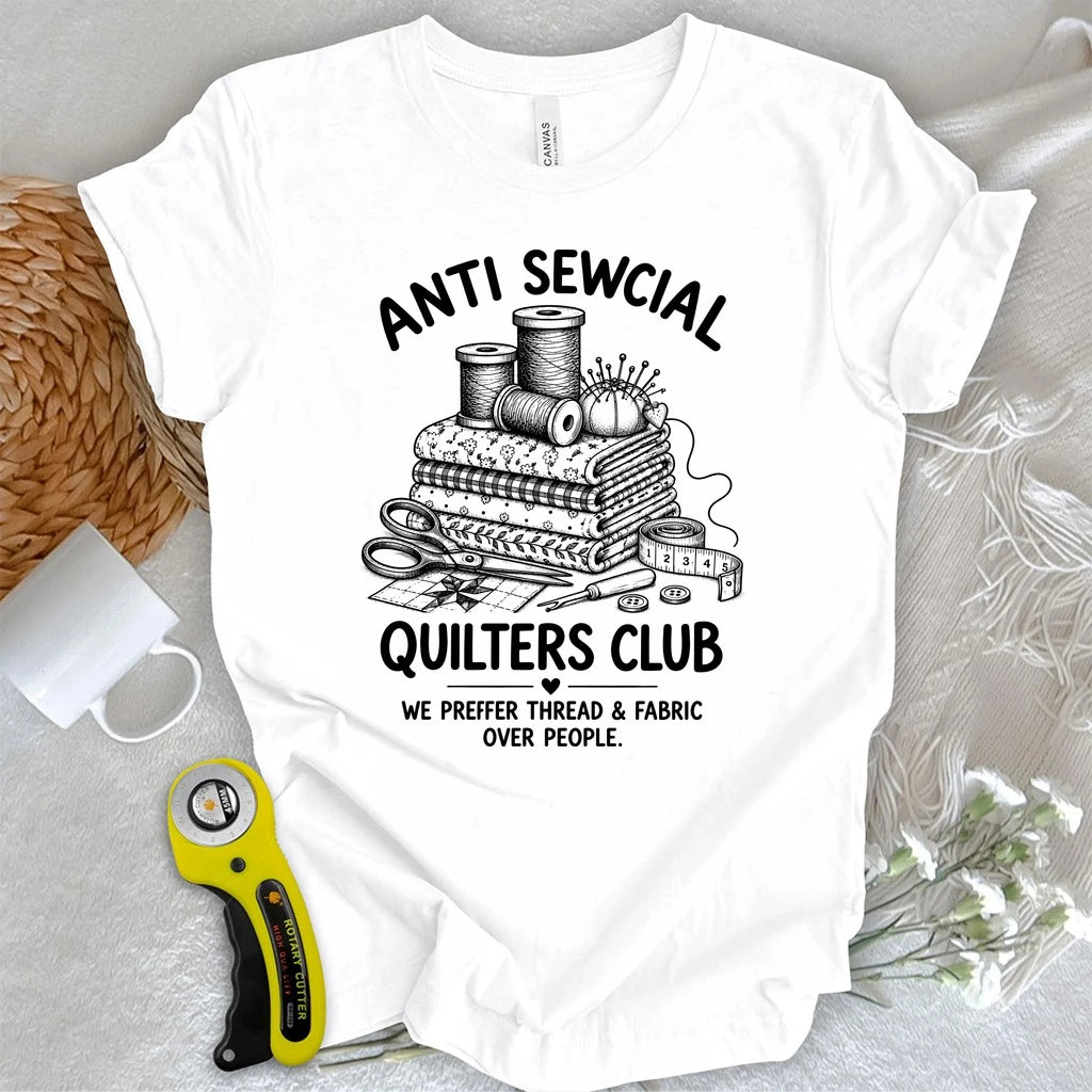 Anti Sewcial Quilters Club T-shirt