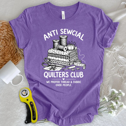 Anti Sewcial Quilters Club T-shirt
