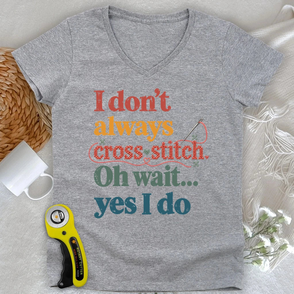The Cross Stitch Life Lady V-neck