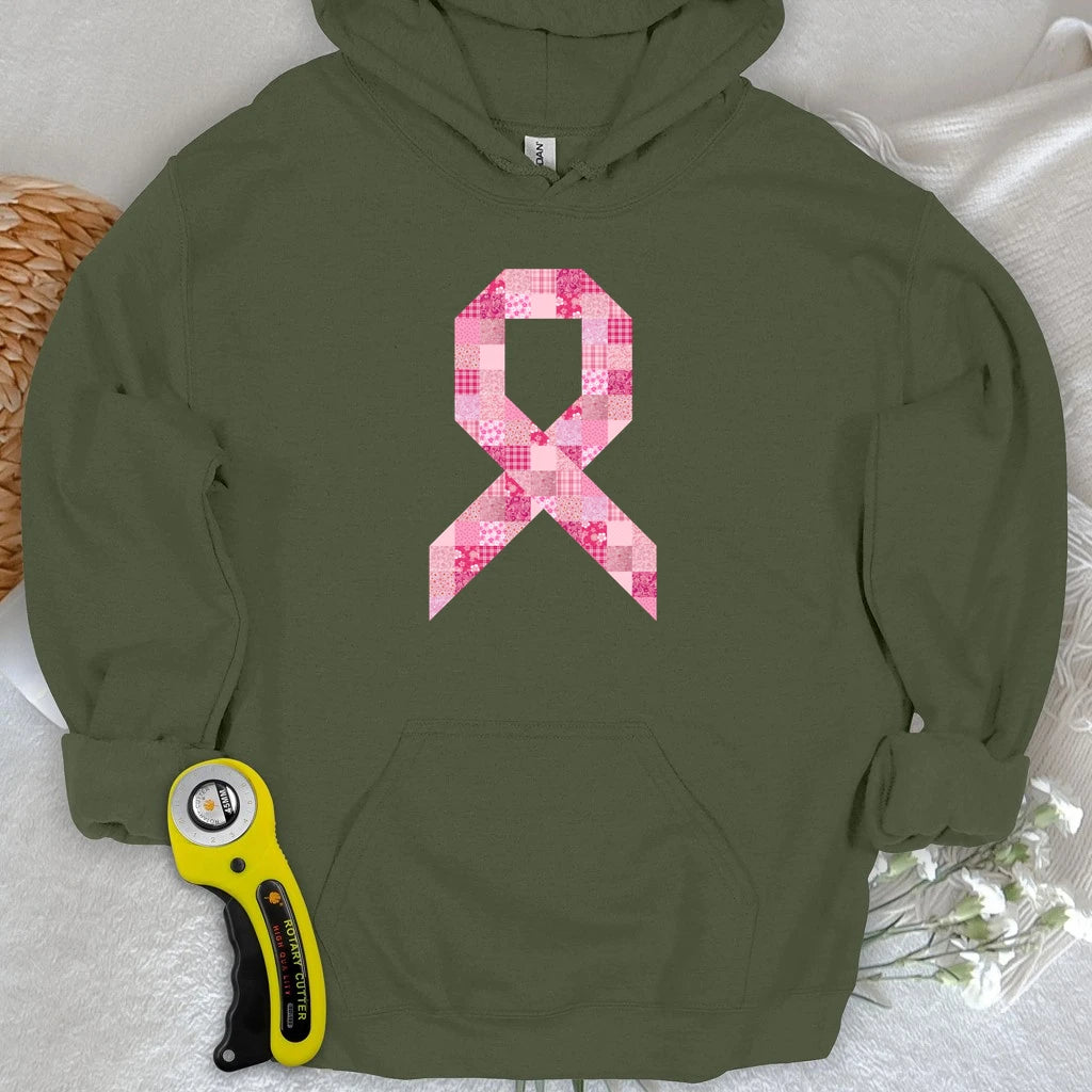 Pink Patchwork Ribbon Hoodie