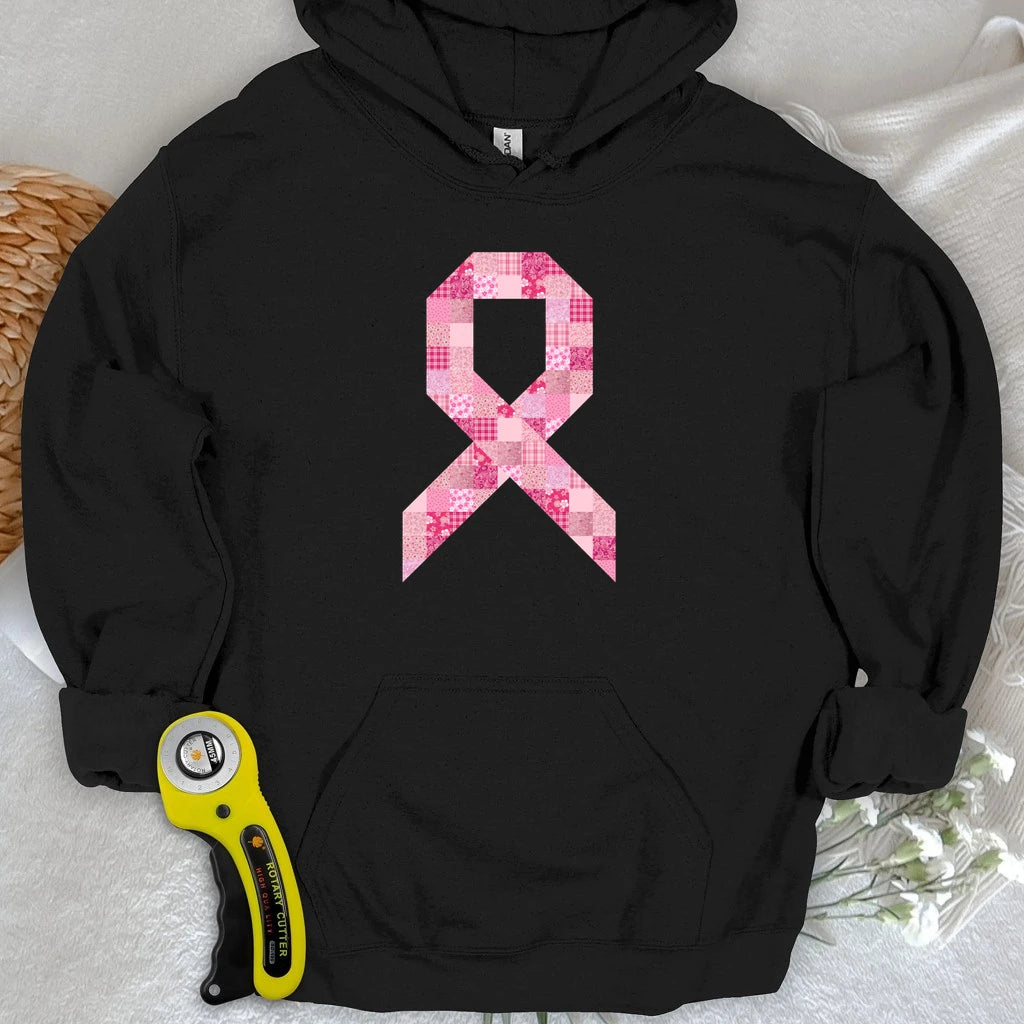 Pink Patchwork Ribbon Hoodie