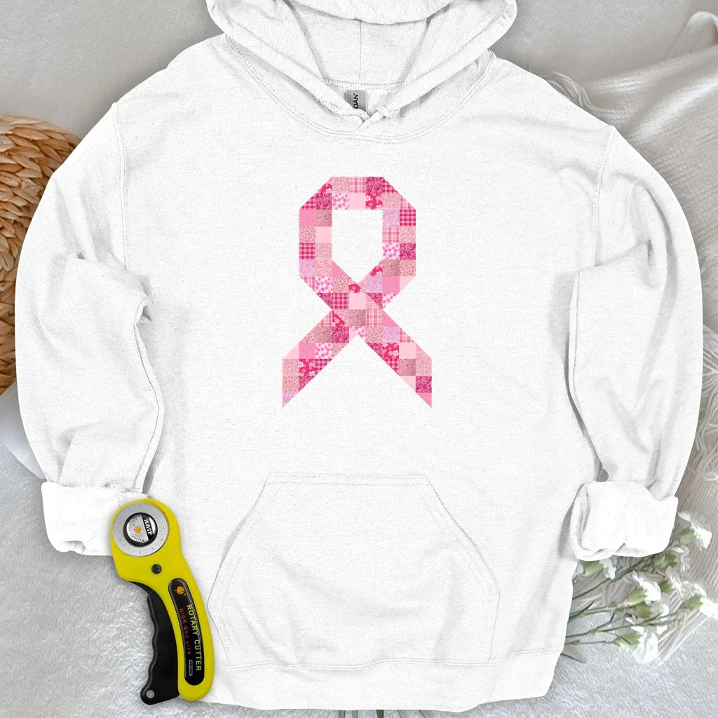 Pink Patchwork Ribbon Hoodie