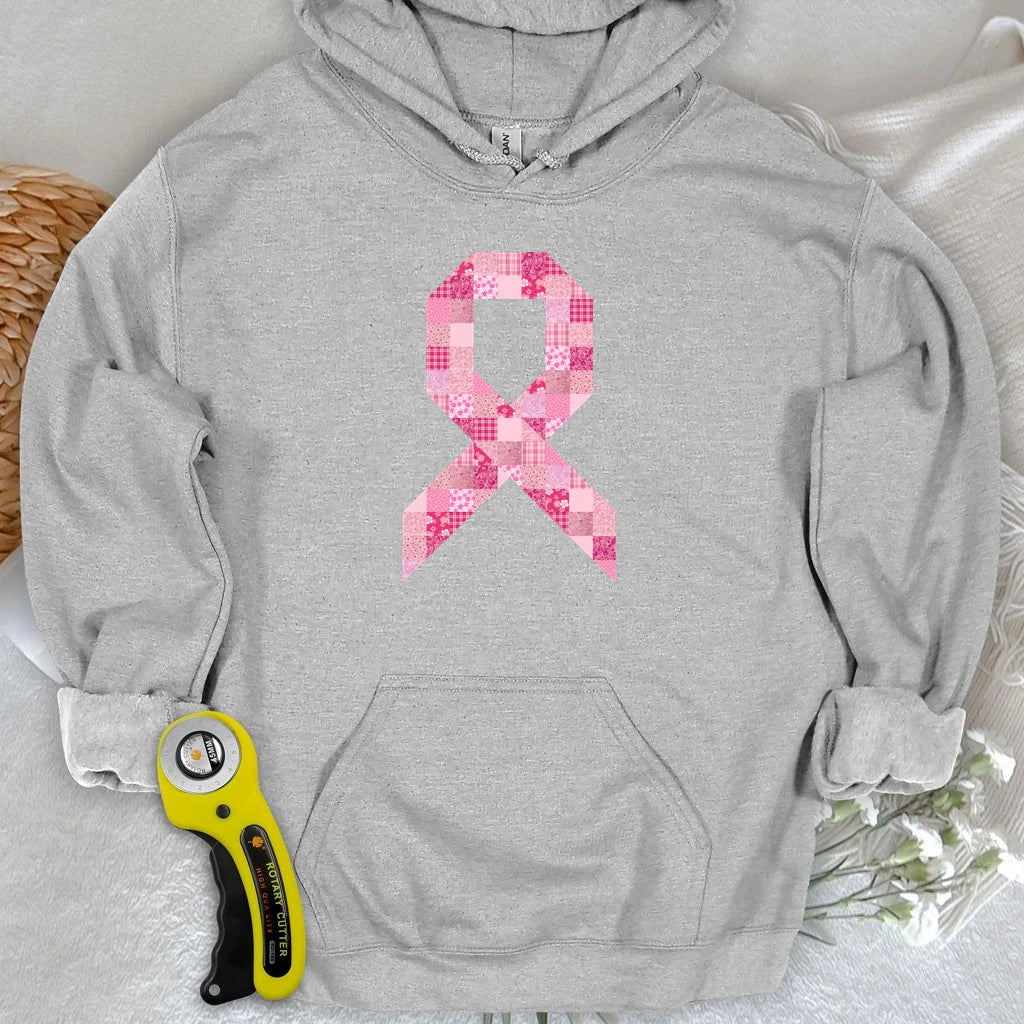 Pink Patchwork Ribbon Hoodie