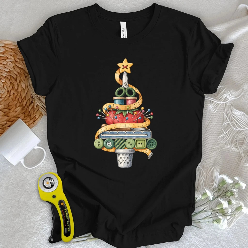 Sewing Tools Christmas Tree T-shirt