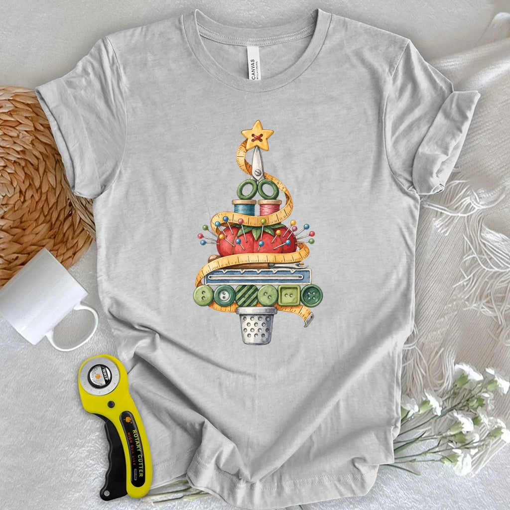 Sewing Tools Christmas Tree T-shirt
