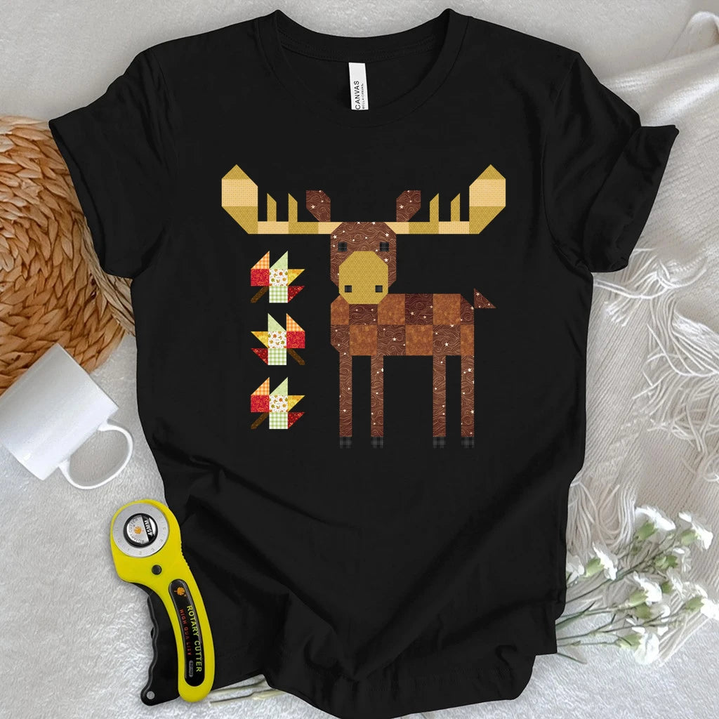 Patchwork Moose T-shirt