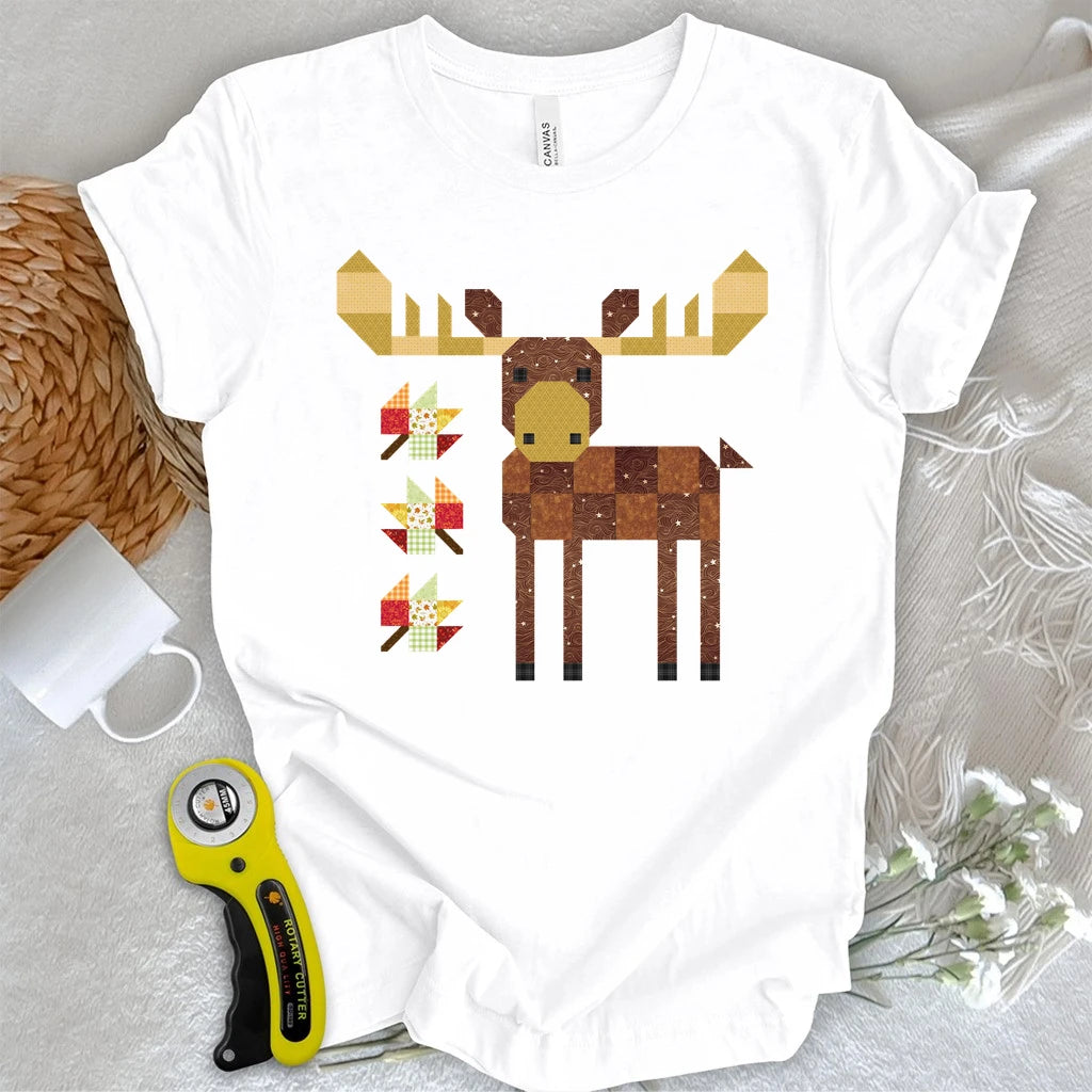 Patchwork Moose T-shirt