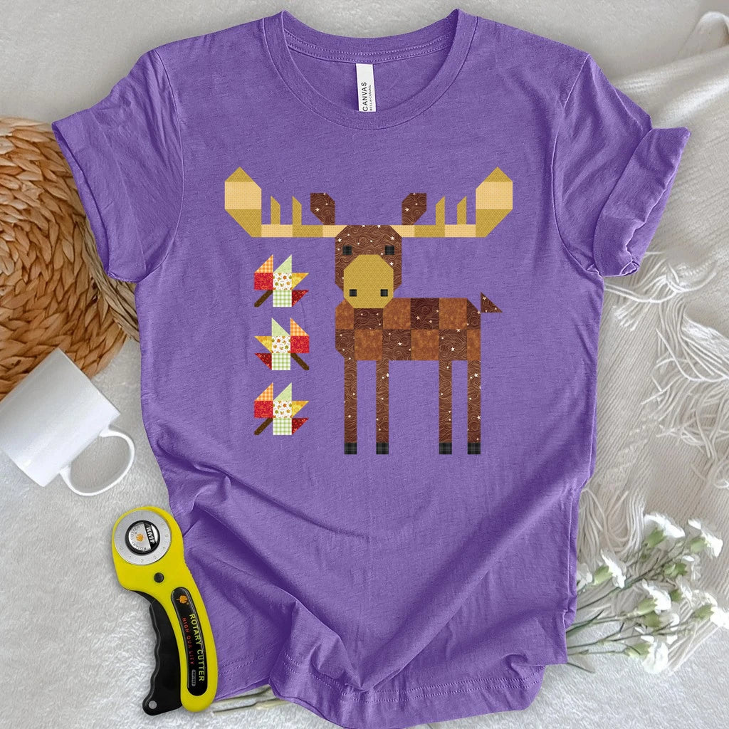 Patchwork Moose T-shirt