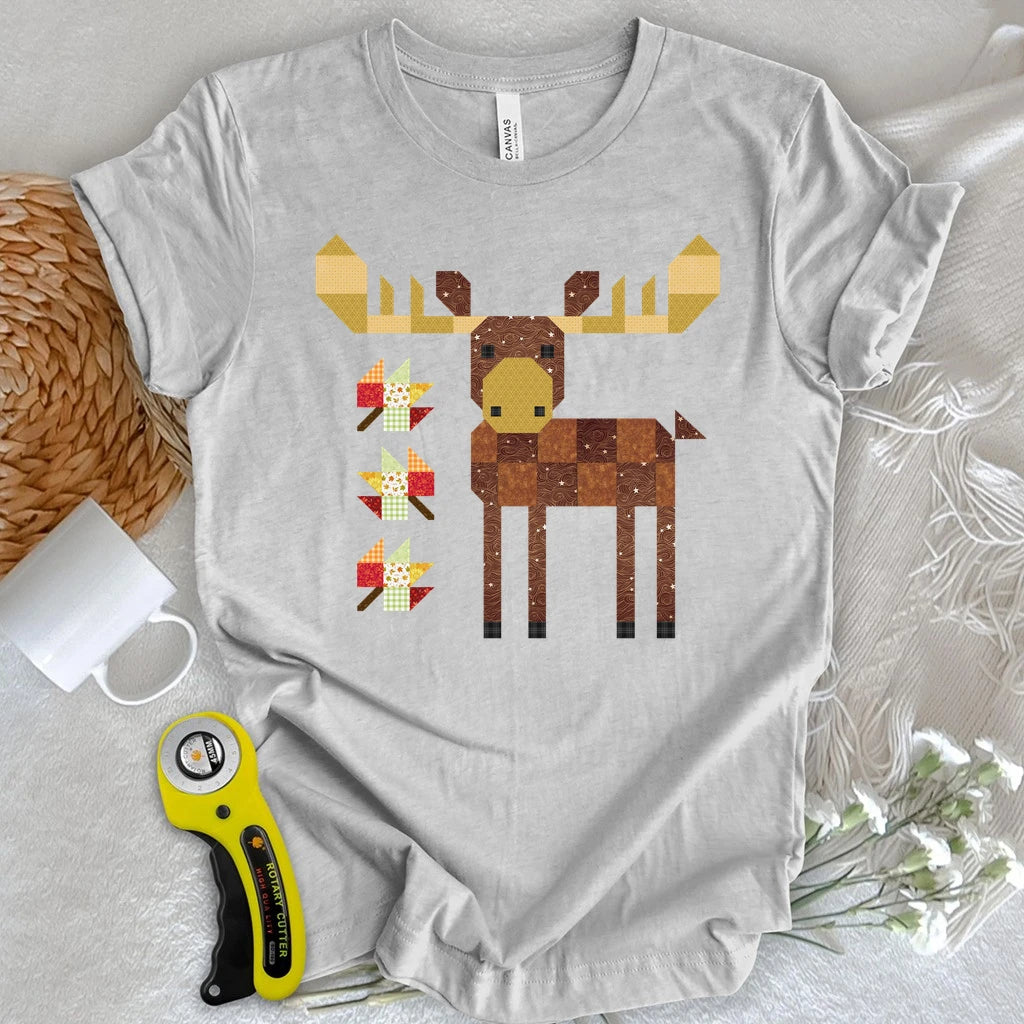 Patchwork Moose T-shirt