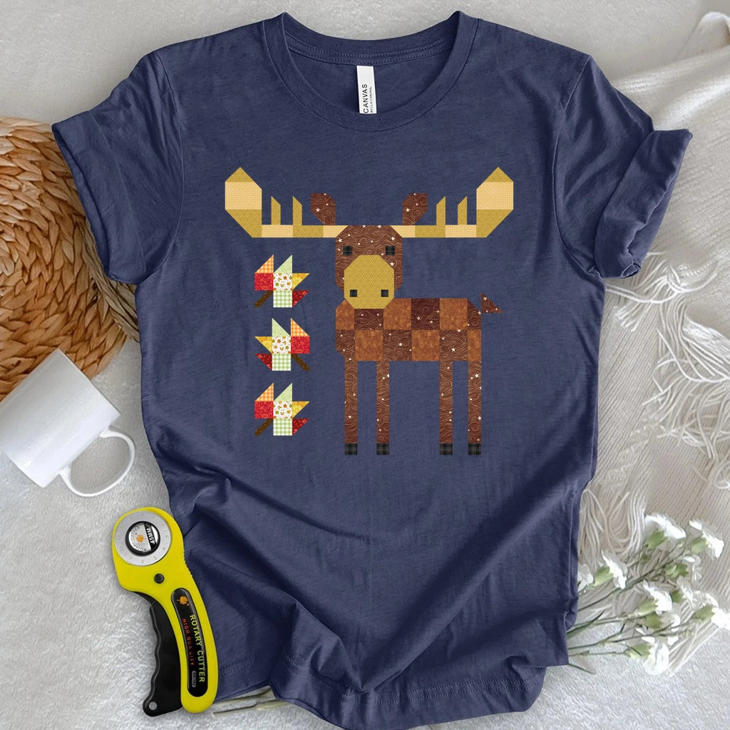Patchwork Moose T-shirt
