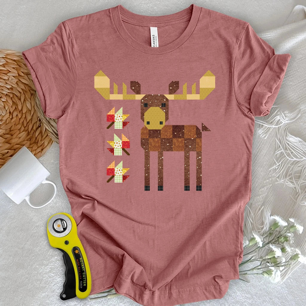 Patchwork Moose T-shirt