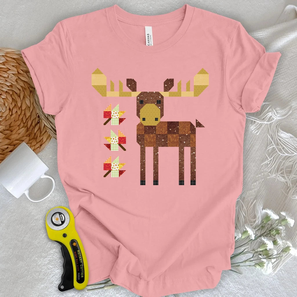 Patchwork Moose T-shirt