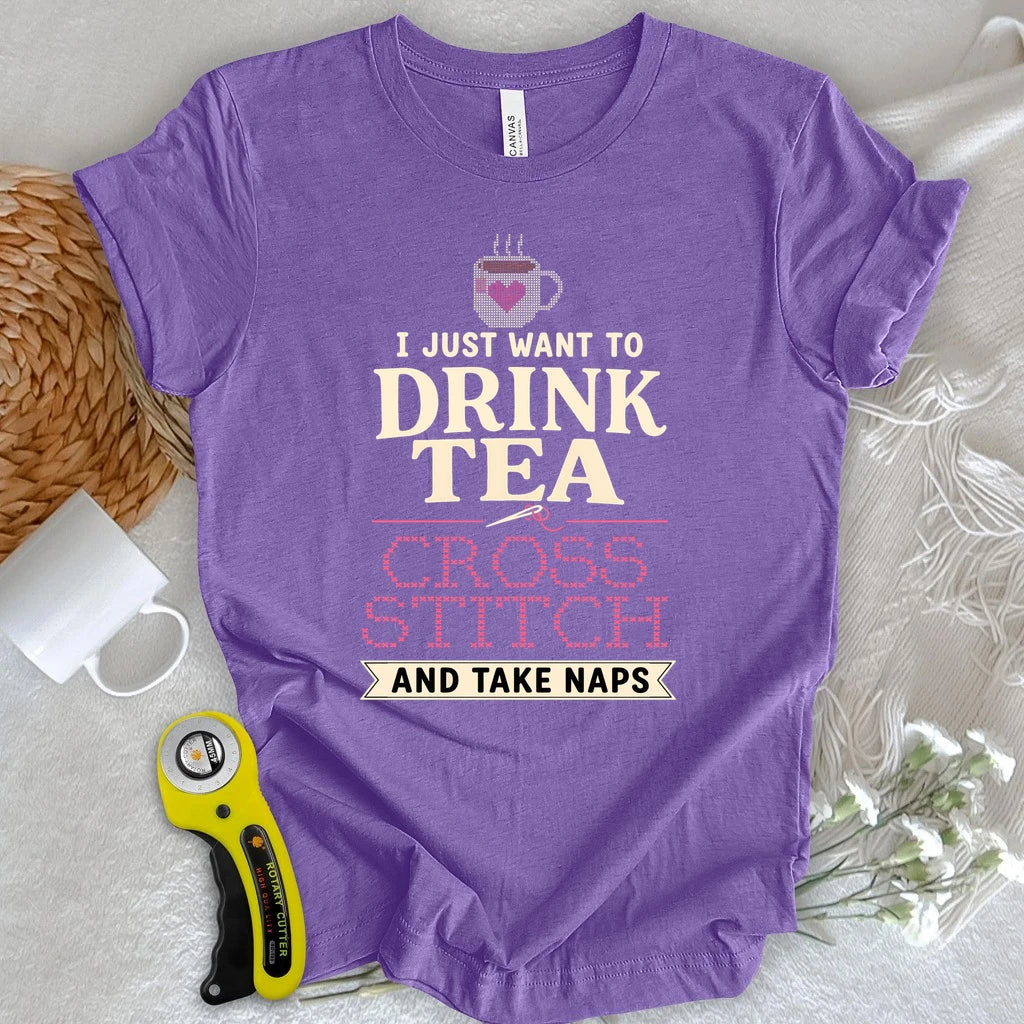 Tea & Cross Stitch T-shirt