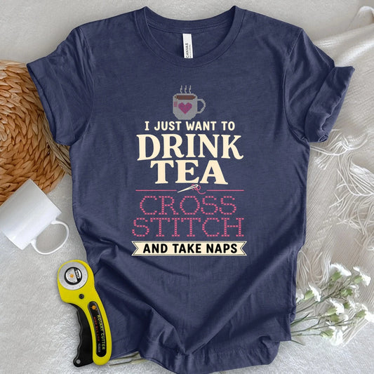 Tea & Cross Stitch T-shirt