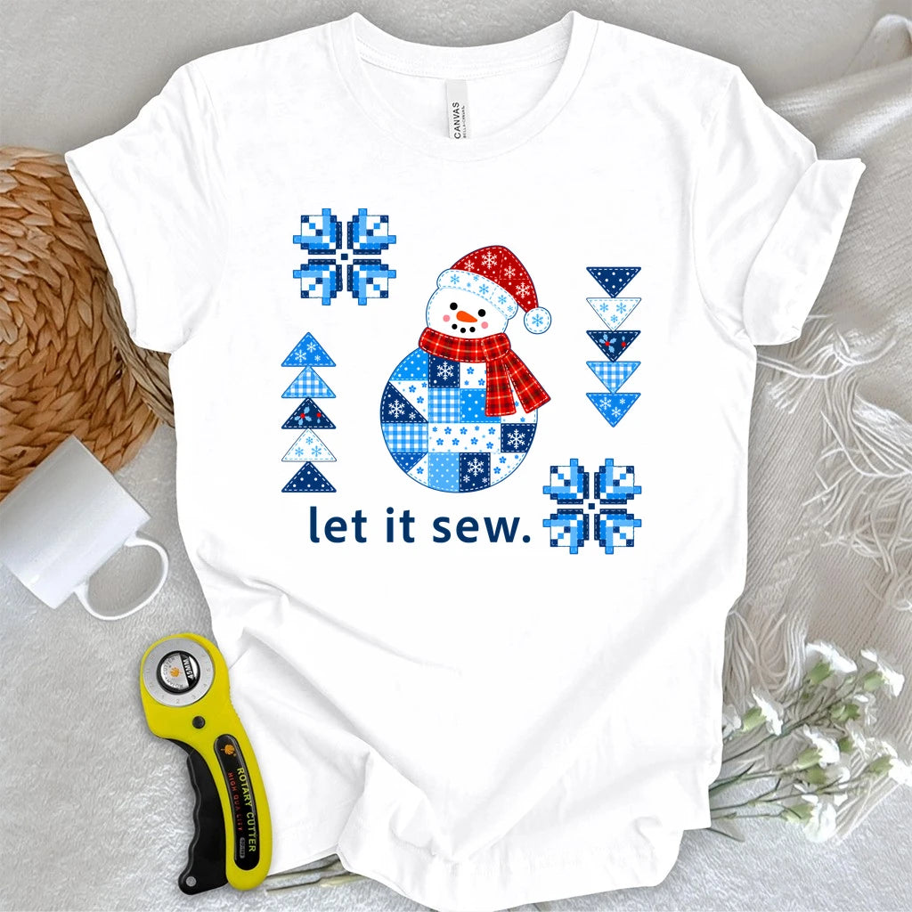 Patchwork Snowman T-shirt