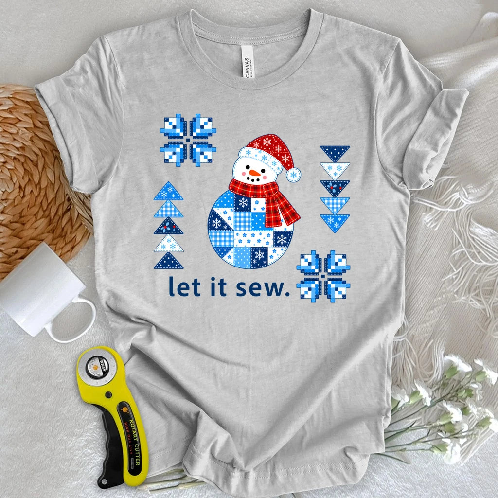 Patchwork Snowman T-shirt