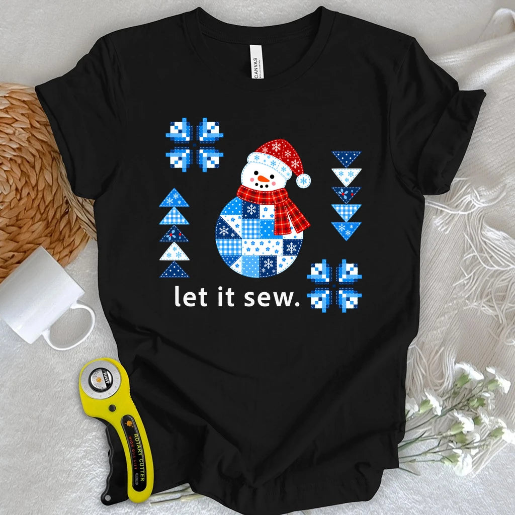 Patchwork Snowman T-shirt