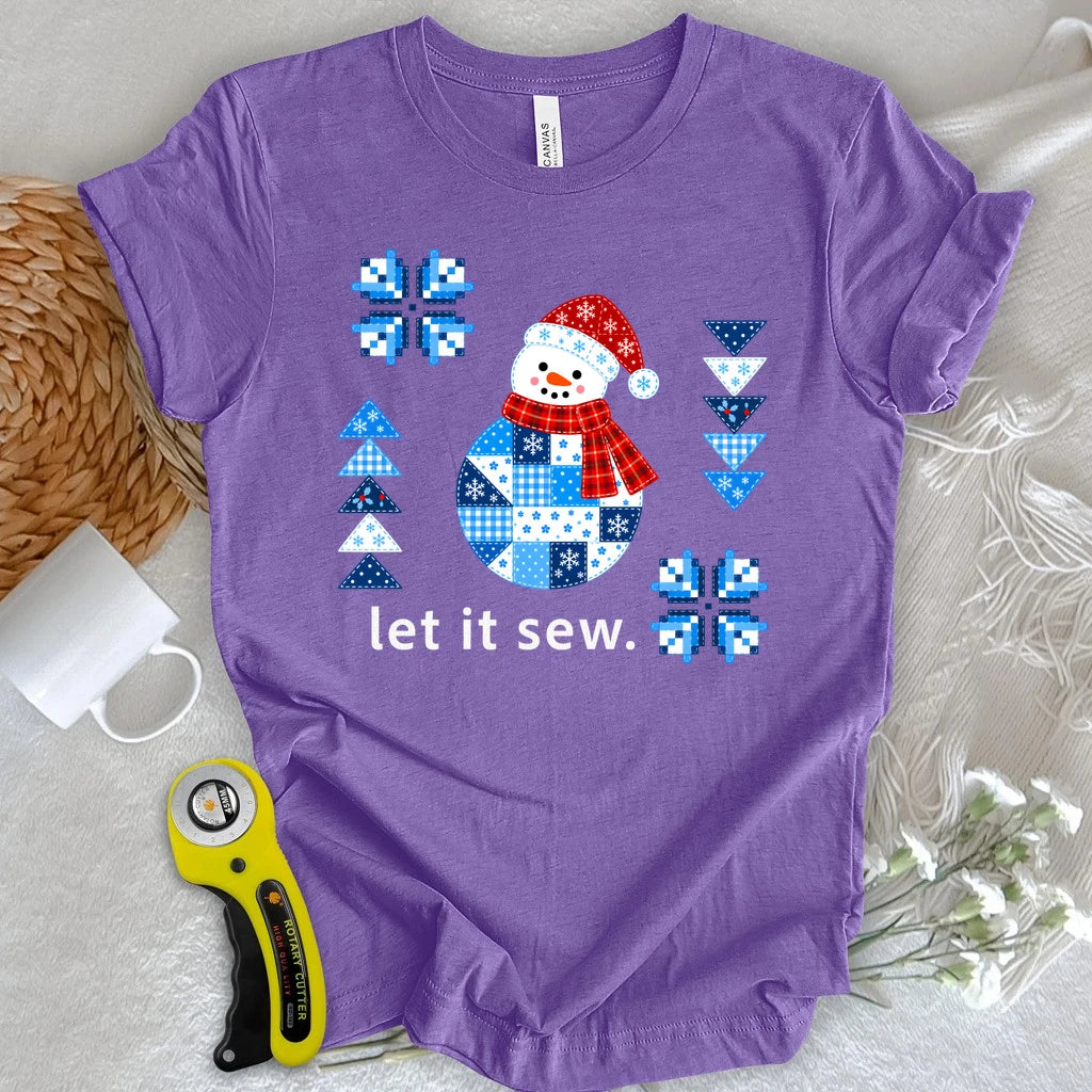 Patchwork Snowman T-shirt