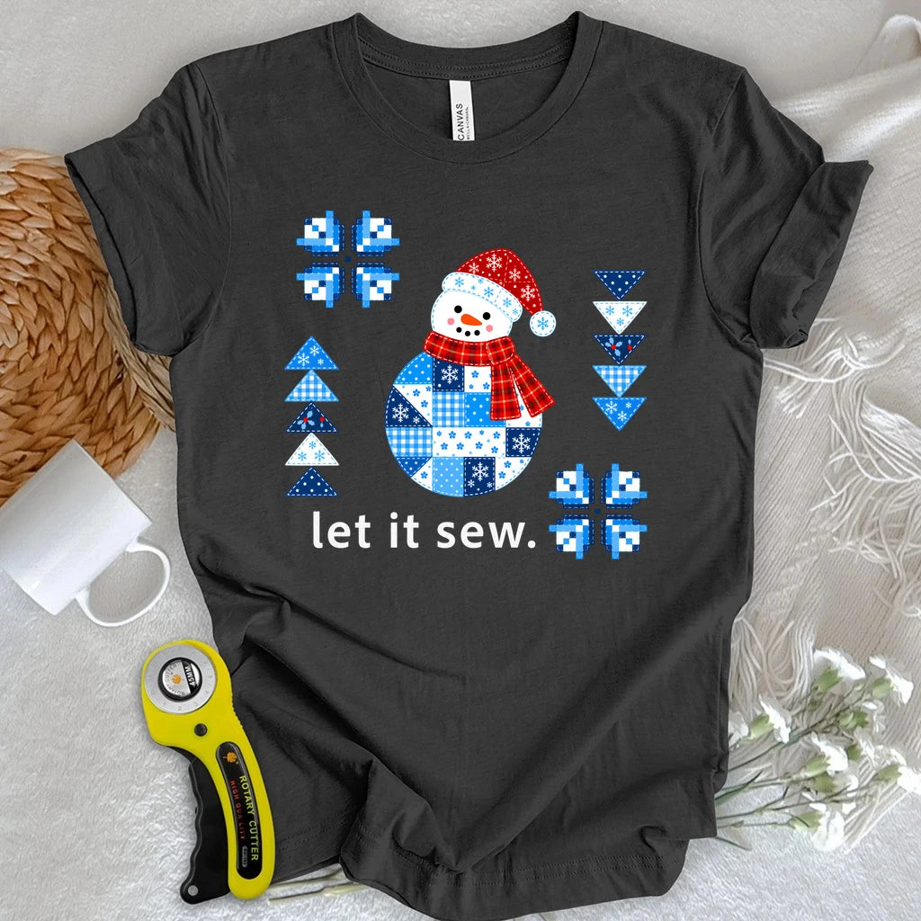 Patchwork Snowman T-shirt