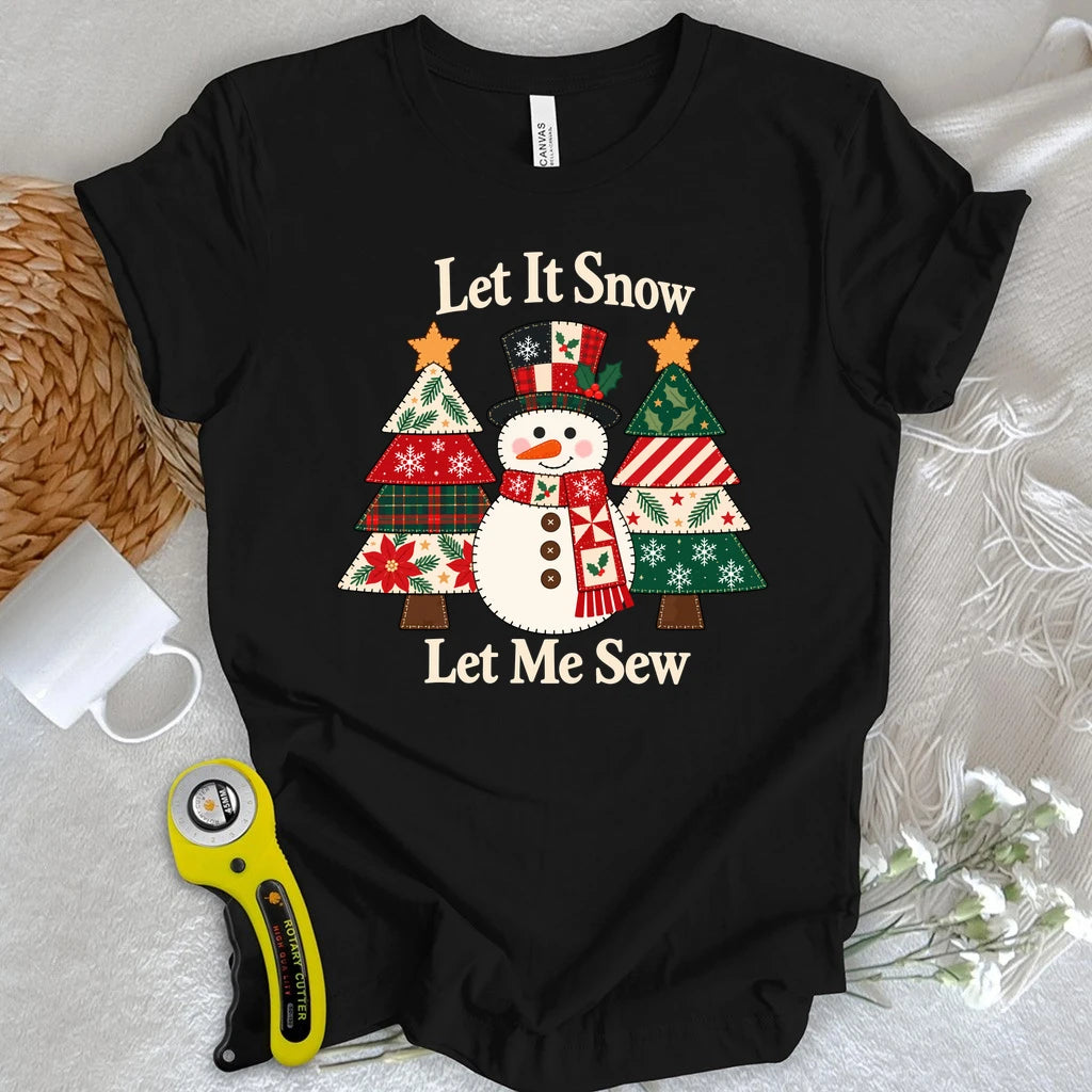 Sewing Through the Snow Appliqué T-shirt