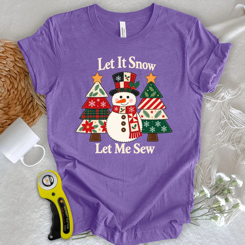 Sewing Through the Snow Appliqué T-shirt
